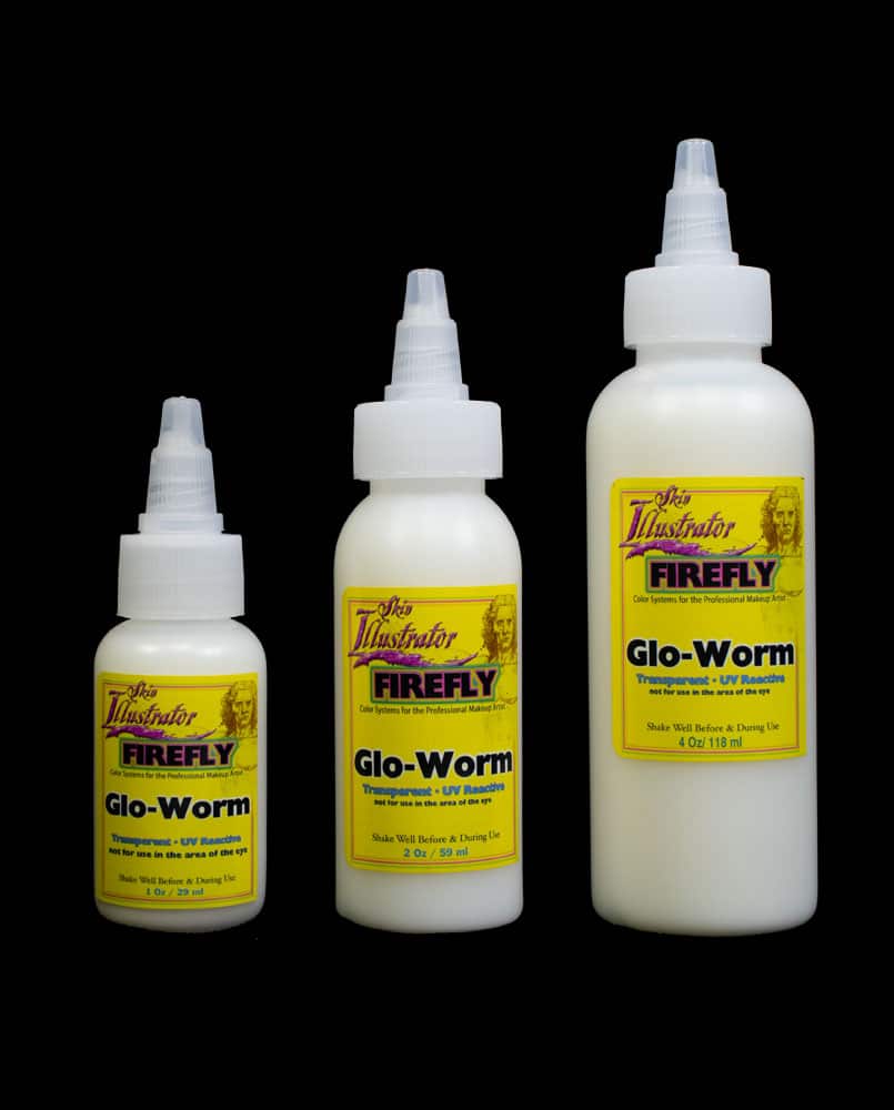 glo-worm liquid transparent UV airbrush black light special effects makeup